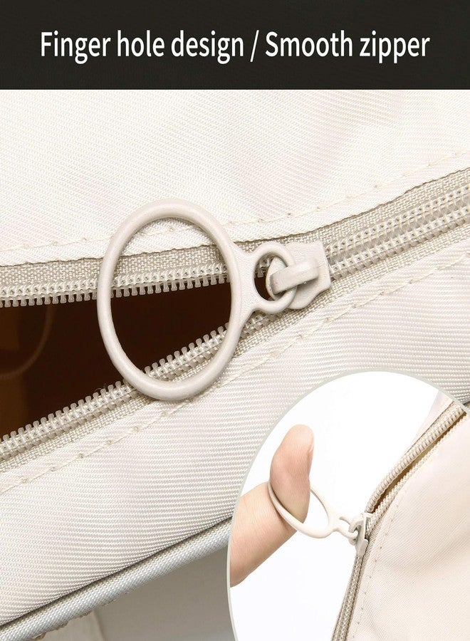 MATSON Salse Multifunctional Hanging Toiletry Bag for Travel Cosmetic Makup Organzier Pouch Waterproof Bathroom Shower Bag for Women and Men (Beige) - Image 5